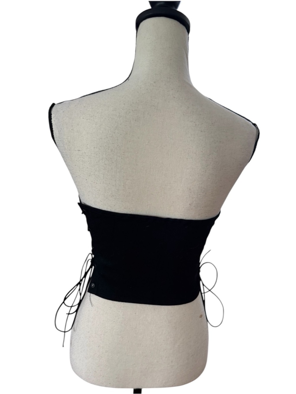 Black Strapless Corset Top - Picture 3 of 3